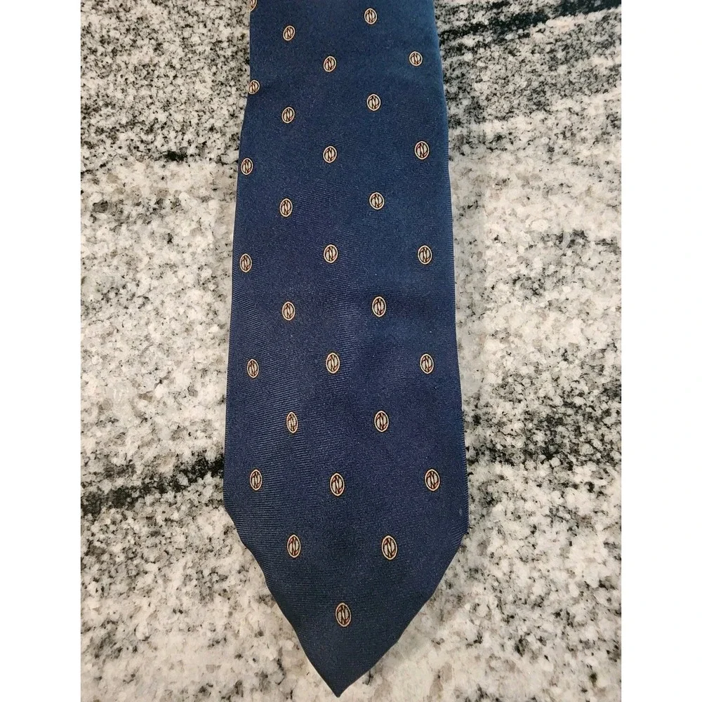 CHRISTIAN DIOR TIE BUNDLE OF 2 SILK USA MONSIEUR YELLOW BLUE PATTERNS DESIGNER